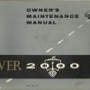 Rover 2000 SC TC Automatic Owner's Handbook / Car Manual - Issued 1966 / EVE