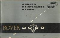 Rover 2000 SC TC Automatic Owner's Handbook / Car Manual - Issued 1966 / EVE