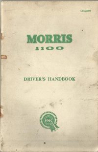 Morris 1100 Owner’s Handbook / Car Manual / EVE 5
