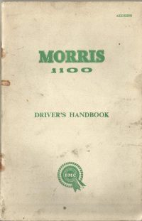 Morris 1100 Owner's Handbook / Car Manual / EVE