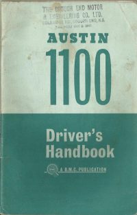 Austin 1100 Owner's Handbook / Car Manual - Issued 1965 / EVE