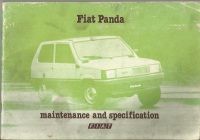Fiat Panda Owner's Handbook / Car Manual - 1981 Edition / EVE