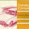 Ford Consul Corsair Owner's Handbook / Car Manual - Issued 1963 / EVE