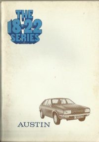 Austin Morris 1800 HL 2200 HL Owner’s Handbook / Car Manual – Issued 1975 / EVE