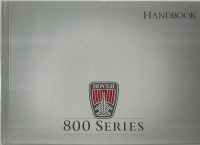 Rover 800 Series Owner's Handbook / Car Manual - Issued 1989 / EVE