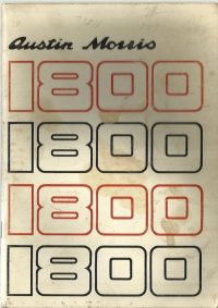 Austin Morris 1800 Owner’s Handbook / Car Manual – Issued 1971 / EVE