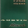 Austin Maxi 1750 1500 Owner's Handbook / Car Manual - Issued 1973 / EVE