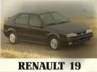 Renault 19 Owner's Handbook / Car Manual - Issued 1993 / EVE
