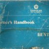 Chrysler Hunter Owner's Handbook / Car Manual - 1974 Edition / EVE