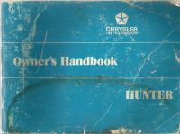 Chrysler Hunter Owner's Handbook / Car Manual - 1974 Edition / EVE
