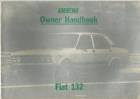 Fiat 132 2000 1600 Owner's Handbook / Car Manual - Ed 1977 / EVE