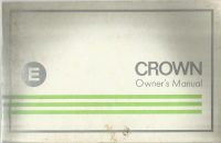 Toyota Crown Owner's Handbook / Car Manual - Issued 1976 / EVE