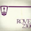 Rover 2300 SC TC Automatic Owner's Handbook / Car Manual - Issued 1977 / EVE