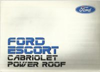 Ford Escort Cabriolet Power Roof Guide - Issued 1987 / EVE