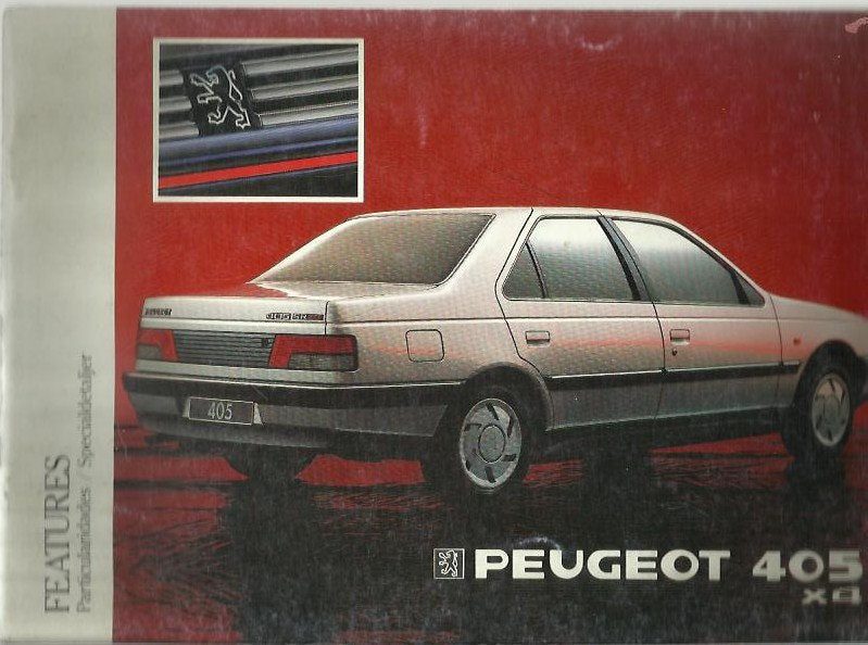Peugeot 405 x4 Owner’s Handbook / Car Manual / EVE