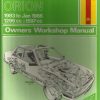 Ford Orion Owner's Workshop Manual / Car Handbook - 1983 to 1990 / EVE