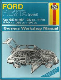 Ford Fiesta Owner’s Handbook / Car Manual – Issued 1989 3rd Ed / EVE
