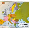 Vintage French Poster School Educational Wall Display Europe The Common Market Double Sided Learning Map Chart Teaching c1970-80's / EVE
