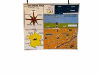 Alternative view of Vintage French Poster School Learning Educational Wall Display Altitude Learning Compass Direction Map Chart Teaching c1970-80's / EVE