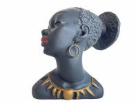 Vintage French Lady Bust Head Ornament Figurine Display Gift Mid Century Modern Decor Display c1960-70's / EVE