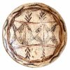 Antique Berber Moroccan Dish Bowl Plate Pottery Clay Arabian Theme Earthware Earth Tone Exotic Tribal Desert c1910-20's / EVE
