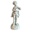 Antique French Figurine Playing Guitar Stringed Instrument Porcelaine Porcelain Decor Ornament Display Musician Musical c1910-20's / EVE