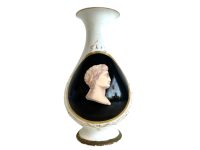 Antique French Greco Roman Porcelain Vase With Gilt Accents Jug Pitcher Container Storage Display Prop Neo Classical c1850-1880's / EVE