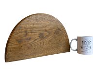 Alternative view of Vintage French D Stool Traditional Small Milking Wooden Brown Wood Small Chair Stand Display Plinth Seating Pot Tabouret c1950-60's / EVE