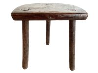 Vintage Stool French Traditional Normandy Milking Wood Chair Plant Pot Stand Display Plinth D Seat Tabouret Heavy Strong c1940-50's / EVE