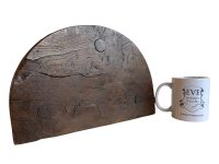 Alternative view of Vintage French D Stool Traditional Small Milking Wooden Brown Wood Small Chair Stand Display Plinth Seating Pot Tabouret c1970-80's / EVE