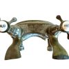 Antique French Metal Brass Bronze Kitchen Sink Bathroom Hot Cold Froid Chaud Faucet Water Tap Plumbing Taps c1910-20s / EVE