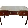 Antique English Large Desk Edwardian Wooden Wood Table Stand Display Sideboard Drawers Glass Topped circa 1910's / EVE
