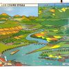 Vintage French Poster School Learning Educational Wall Display Cloud Cycles Waterways Map Chart Teaching c1970-80's / EVE