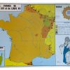 Vintage French Poster School Learning Educational Display Louis XIV Louis XV French Colonies Learning Map Chart Teaching c1970-80's / EVE