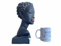 Alternative view of Vintage French Lady Bust Head Lampstand Ornament Figurine Display Gift Mid Century Modern Decor Display c1960-70's / EVE