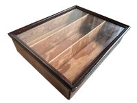 Alternative view of Vintage French Large Empty Display Cabinet Wood Glass Taxidermy Collection Display Cabinet Decor Manor Hunting Lodge c1960s / EVE