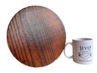 Alternative view of Vintage French D Stool Traditional Small Milking Wooden Brown Wood Small Chair Stand Display Plinth Seating Pot Tabouret c1970's / EVE