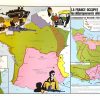 Vintage French Poster School Learning Educational Display Occupied France Allied Landings Second World War Learning Map c1970-80's / EVE