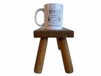 Alternative view of Vintage French Wooden Brown Natural Wood Small Milking Stool Chair Bench Stand Display Rest Plinth Seating Prop Tabouret c1980-90's / EVE