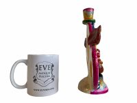 Alternative view of Vintage Mexican Terra Cotta Owl Flower Tree Of Life Multi Coloured Candlestick Candle Stick Light Pot Small Vases Display c1980-90's / EVE