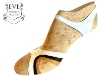 Vintage French Italian Prototype Designer Shoe On Wooden Form Wood Cobbler Maker Ornament Display Decor Mid Century Fashion c1950-60's / EVE
