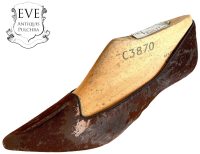 Vintage French Italian Prototype Designer Shoe On Wooden Form Wood Cobbler Maker Ornament Display Decor Mid Century Fashion c1950-60's / EVE
