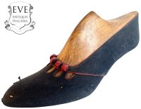 Vintage French Italian Prototype Designer Shoe On Wooden Form Wood Cobbler Maker Ornament Display Decor Mid Century Fashion c1950-60's / EVE