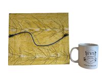 Alternative view of Vintage Ancient Egyptian Papyrus Reproduction Man Cattle Wall Hanging Picture c1970-80's / EVE