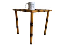 Alternative view of Vintage French Table Small Wooden Wood Side Stand Flower Pot Ornament Stand Display Prop Simple Design circa 1990's / EVE