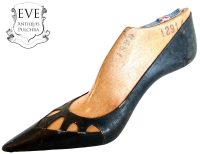 Vintage French Italian Prototype Designer Shoe On Wooden Form Wood Cobbler Maker Ornament Display Decor Mid Century Fashion c1950-60's / EVE