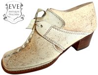 Vintage French Italian Prototype Designer Shoe On Wooden Form Wood Cobbler Maker Ornament Display Decor Mid Century Fashion c1950-60's / EVE