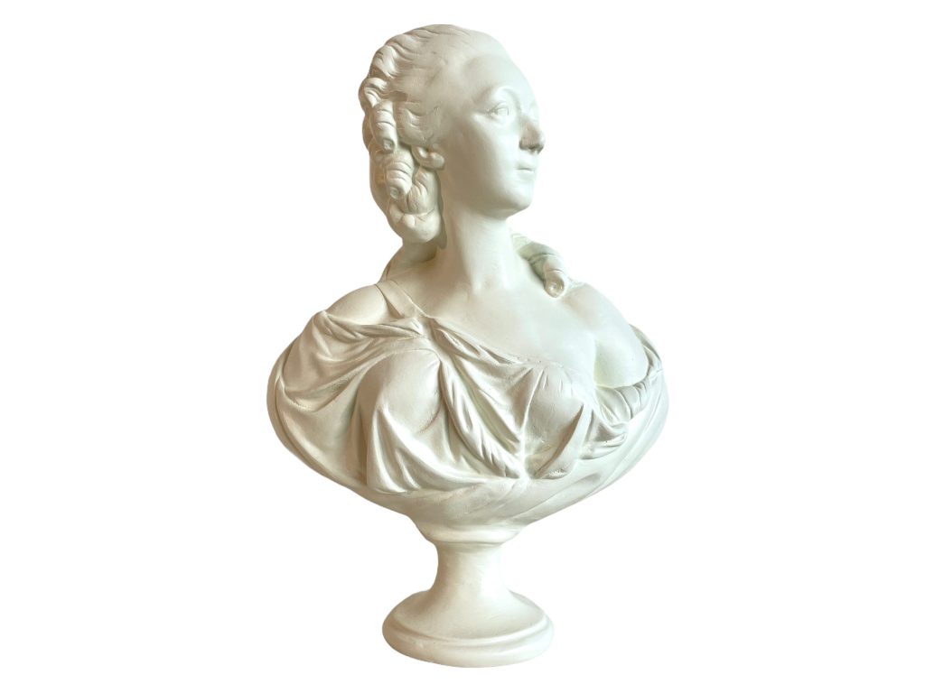 Vintage French Madame du Barry Large Plaster Bust Head Large Ornament Figurine Display Gift Centrepiece Decorative Regency Style / EVE