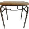 Vintage French School Desk Wooden Wood Table Stand Display Sideboard Tabouret Recently Refurbished Distressed circa 1950-60's / EVE