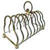 Vintage English Metal Toast Fois Gras Letter Envelope Breakfast Rack Stand Display Desk Gift circa 1950-60's